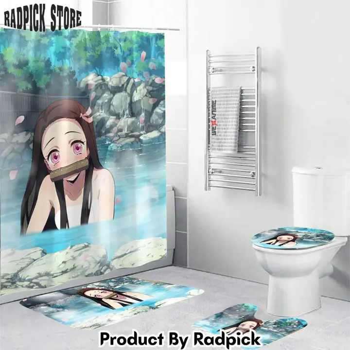 Demon slayer nezuko kamado girls hot spring combo bathroom set   rp0159822